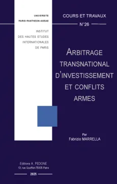 Couverture Arbitrage transnational d'investissement et conflits armes